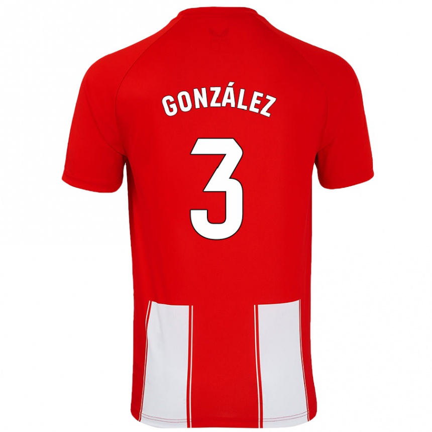 Kids Football Edgar González #3 Red White Home Jersey 2024/25 T-Shirt Australia