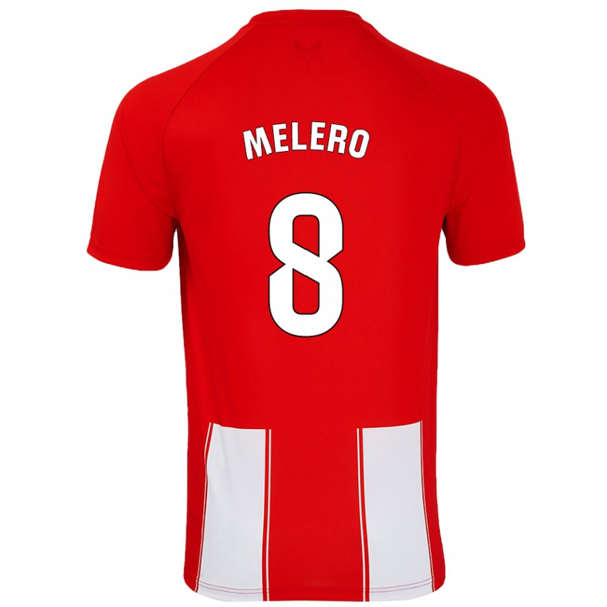 Kids Football Gonzalo Melero #8 Red White Home Jersey 2024/25 T-Shirt Australia