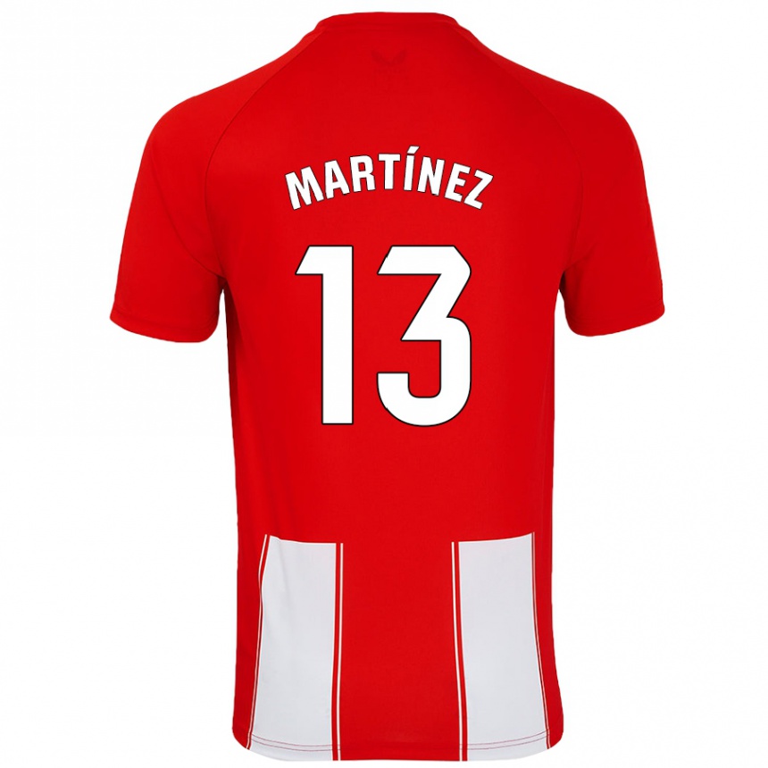 Kids Football Fernando Martínez #13 Red White Home Jersey 2024/25 T-Shirt Australia