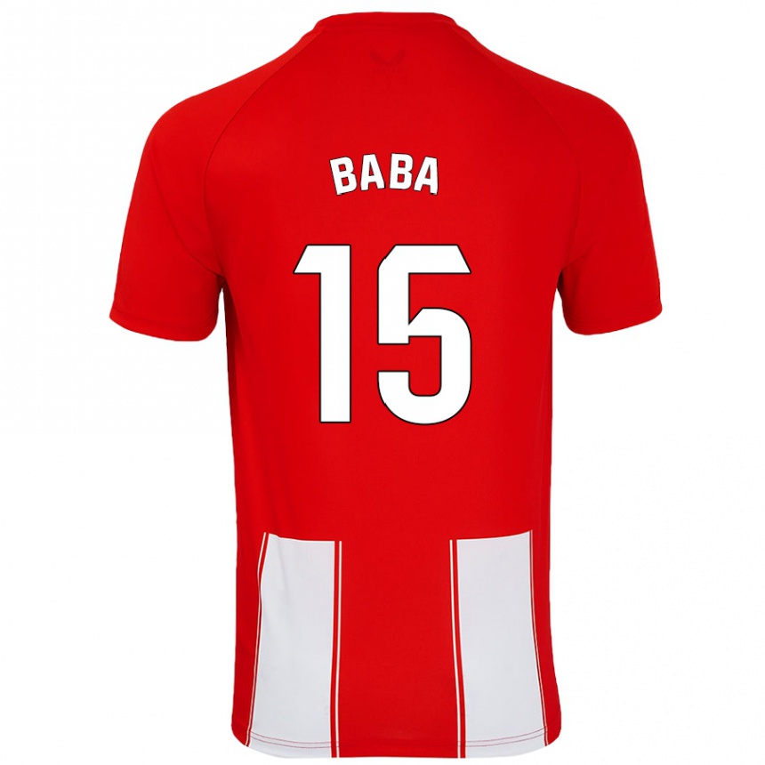 Kids Football Iddrisu Baba #15 Red White Home Jersey 2024/25 T-Shirt Australia