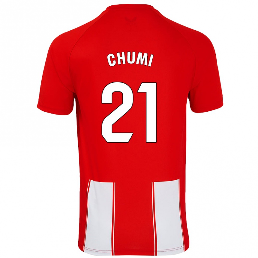 Kids Football Chumi #21 Red White Home Jersey 2024/25 T-Shirt Australia