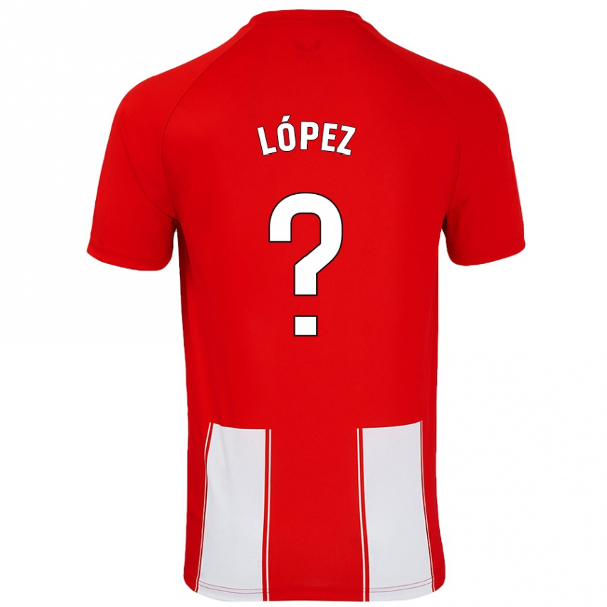 Kids Football Jesús López #0 Red White Home Jersey 2024/25 T-Shirt Australia