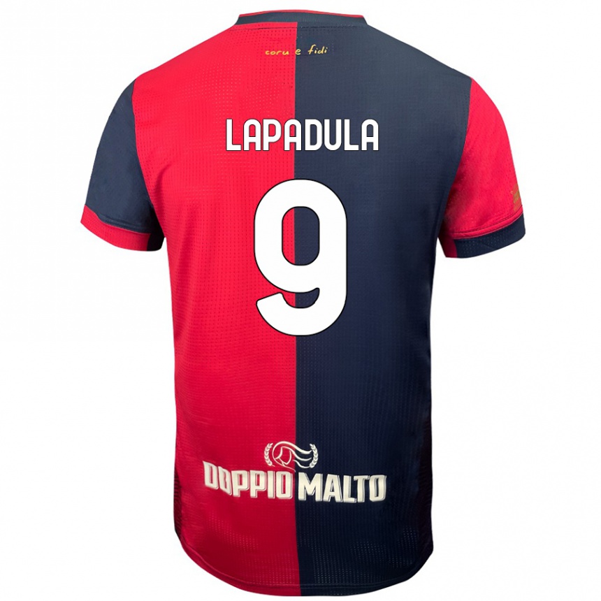 Kids Football Gianluca Lapadula #9 Red Darker Blue Home Jersey 2024/25 T-Shirt Australia