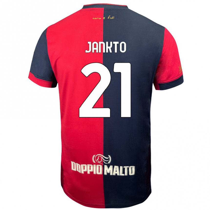 Kids Football Jakub Jankto #21 Red Darker Blue Home Jersey 2024/25 T-Shirt Australia