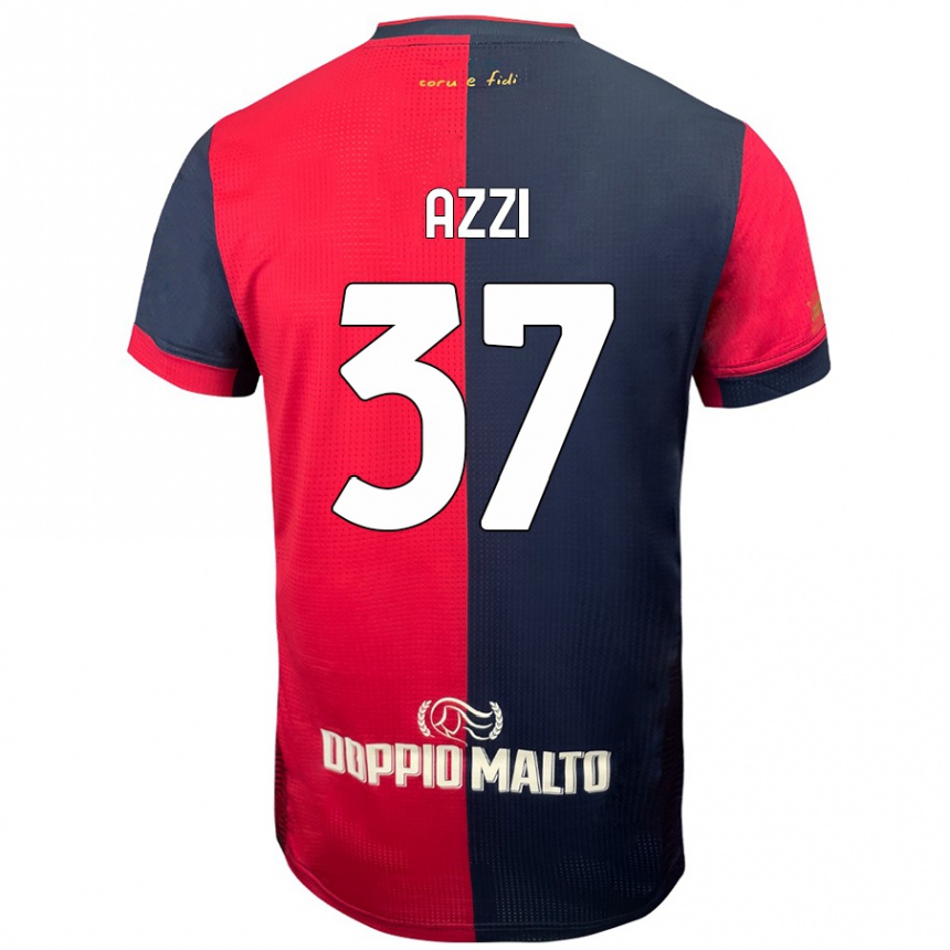 Kids Football Paulo Azzi #37 Red Darker Blue Home Jersey 2024/25 T-Shirt Australia