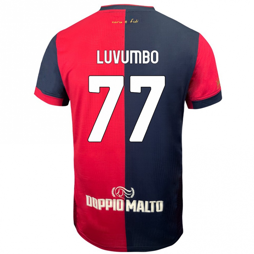 Kids Football Zito Luvumbo #77 Red Darker Blue Home Jersey 2024/25 T-Shirt Australia