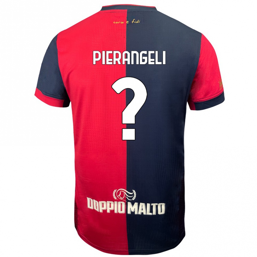 Kids Football Luis Pierangeli #0 Red Darker Blue Home Jersey 2024/25 T-Shirt Australia