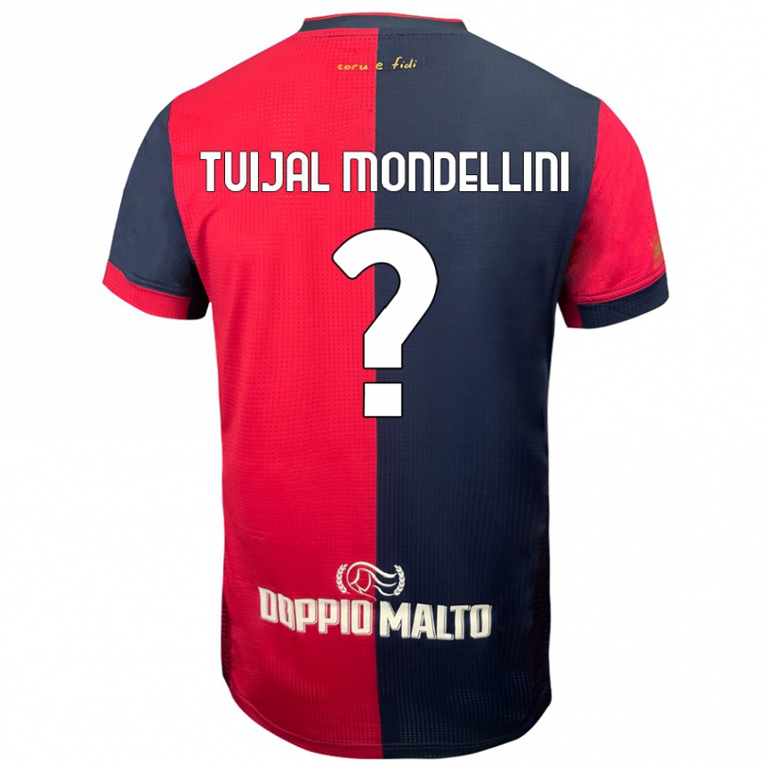 Kids Football Luca Tuijal Mondellini #0 Red Darker Blue Home Jersey 2024/25 T-Shirt Australia