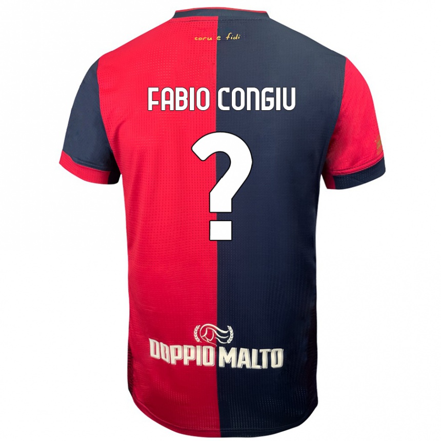 Kids Football Fabio Congiu #0 Red Darker Blue Home Jersey 2024/25 T-Shirt Australia