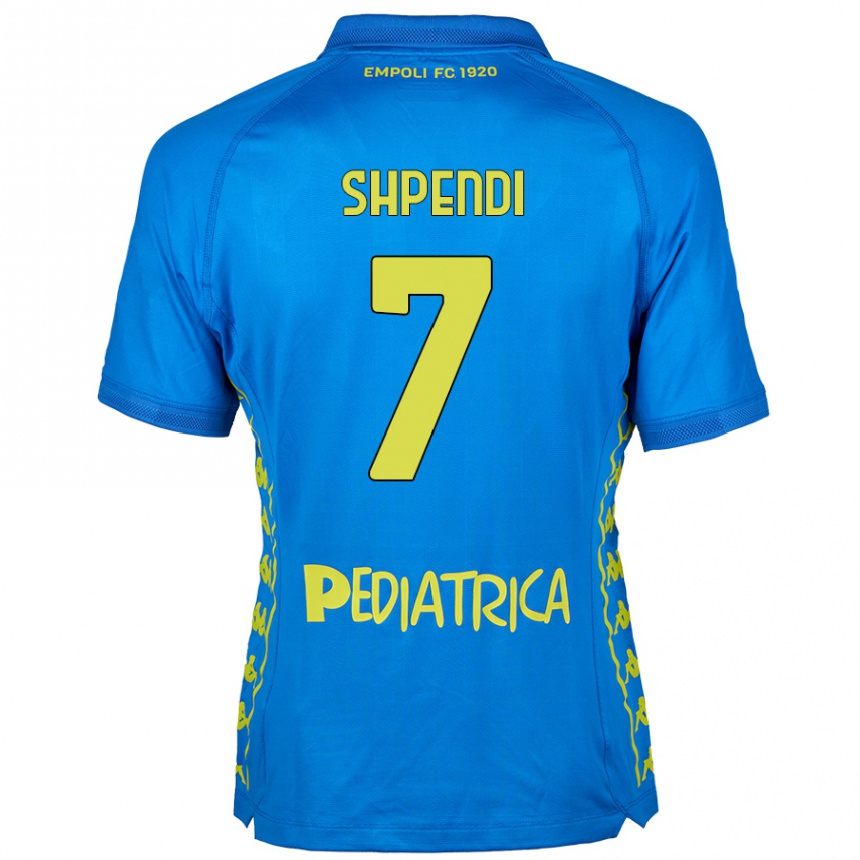 Kids Football Stiven Shpendi #7 Blue Home Jersey 2024/25 T-Shirt Australia