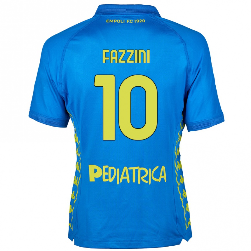 Kids Football Jacopo Fazzini #10 Blue Home Jersey 2024/25 T-Shirt Australia