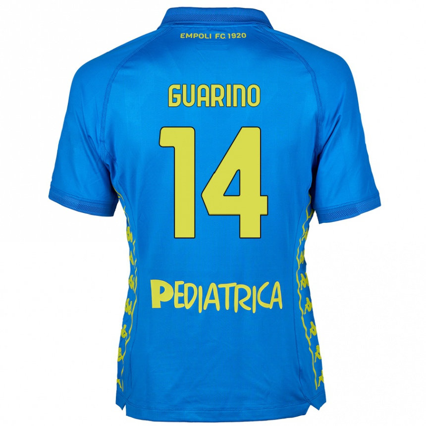 Kids Football Gabriele Guarino #14 Blue Home Jersey 2024/25 T-Shirt Australia