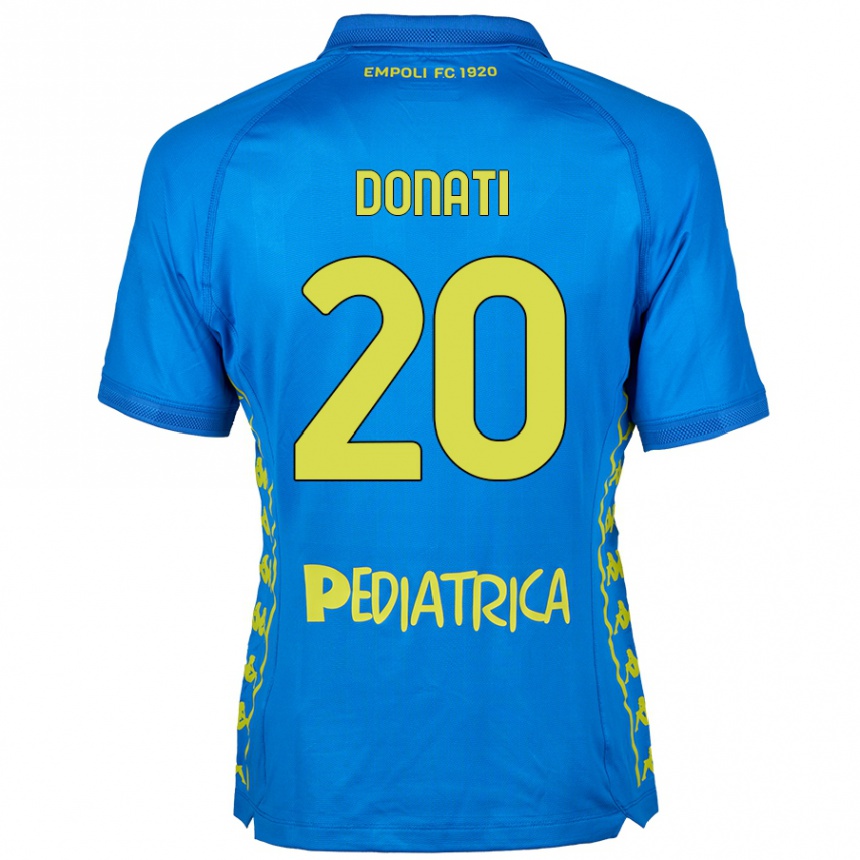 Kids Football Francesco Donati #20 Blue Home Jersey 2024/25 T-Shirt Australia