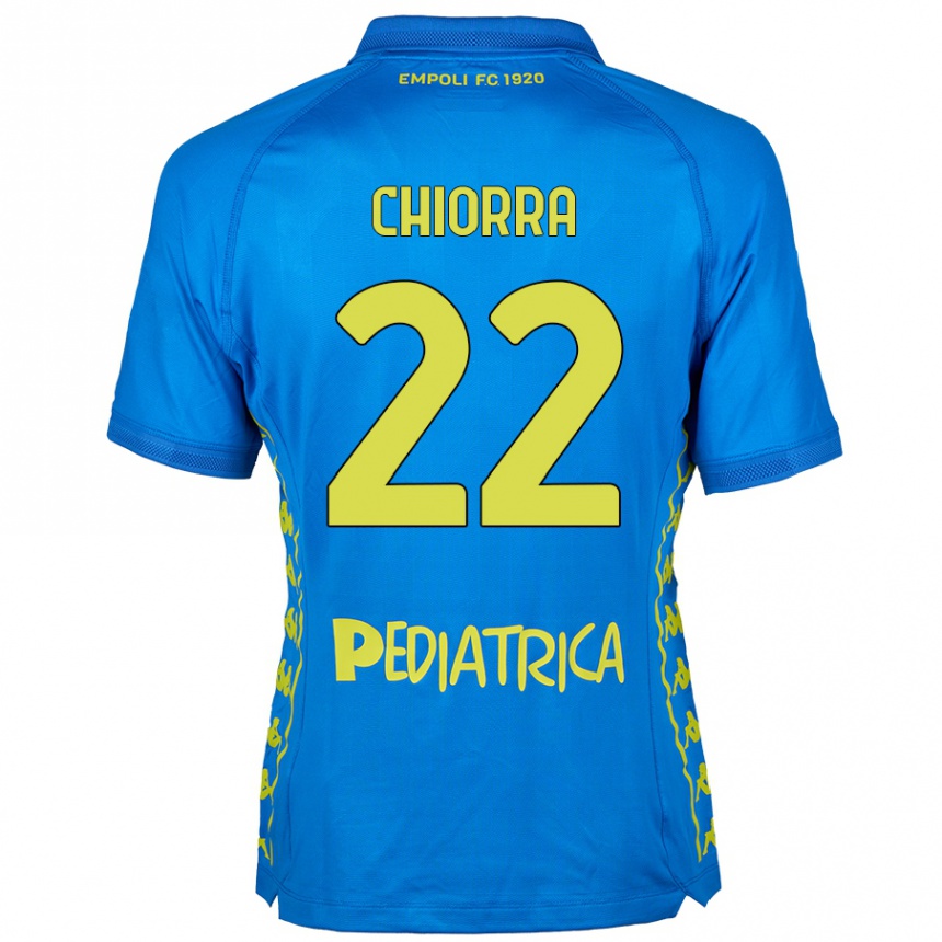 Kids Football Niccolò Chiorra #22 Blue Home Jersey 2024/25 T-Shirt Australia