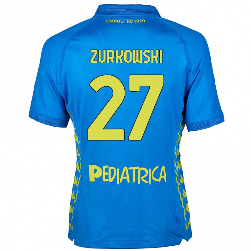 Kids Football Szymon Żurkowski #27 Blue Home Jersey 2024/25 T-Shirt Australia