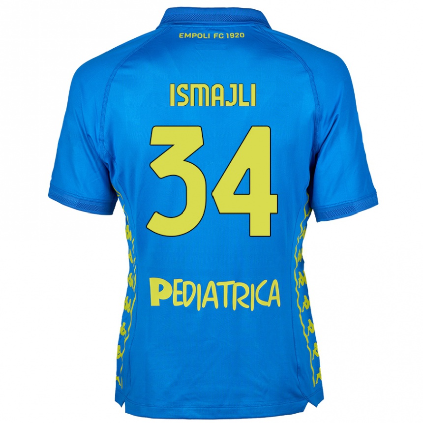 Kids Football Ardian Ismajli #34 Blue Home Jersey 2024/25 T-Shirt Australia