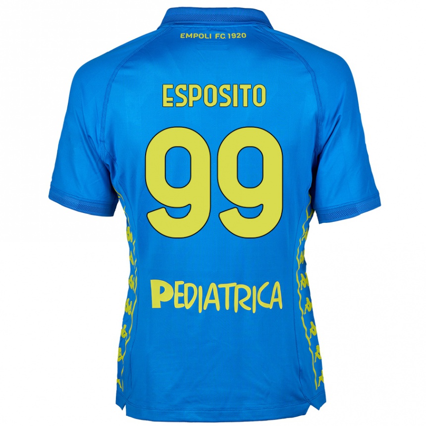 Kids Football Sebastiano Esposito #99 Blue Home Jersey 2024/25 T-Shirt Australia