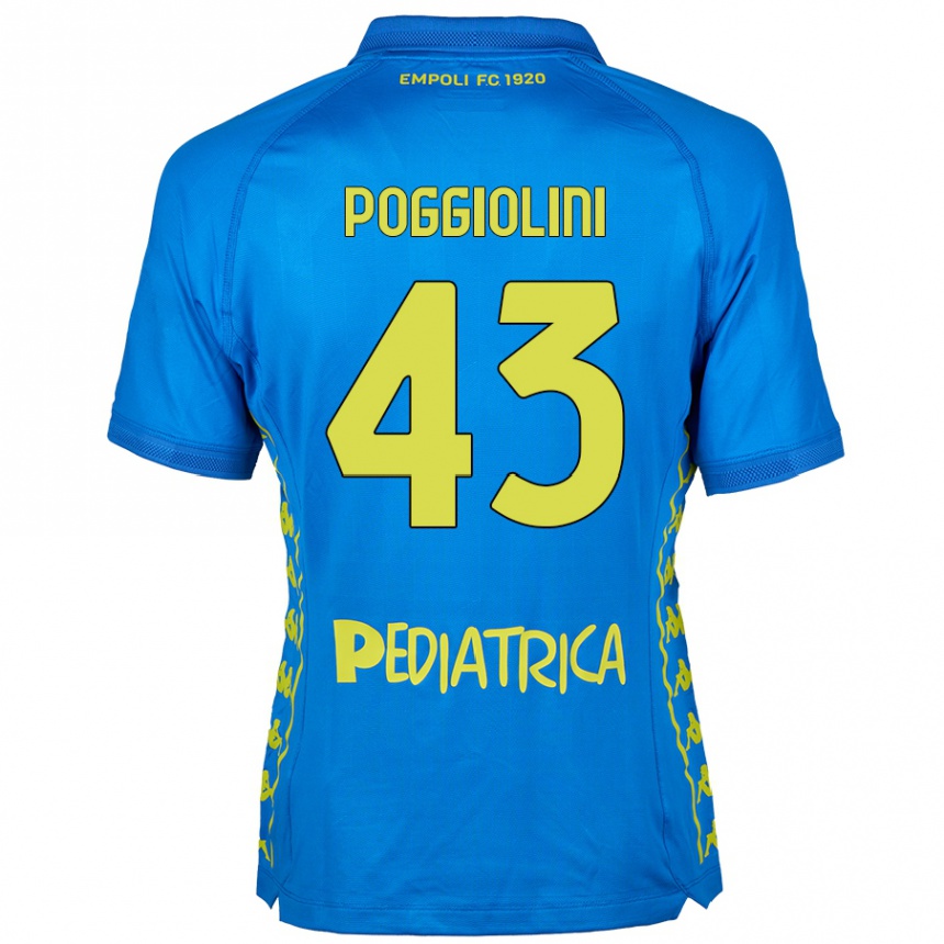 Kids Football Duccio Poggiolini #43 Blue Home Jersey 2024/25 T-Shirt Australia