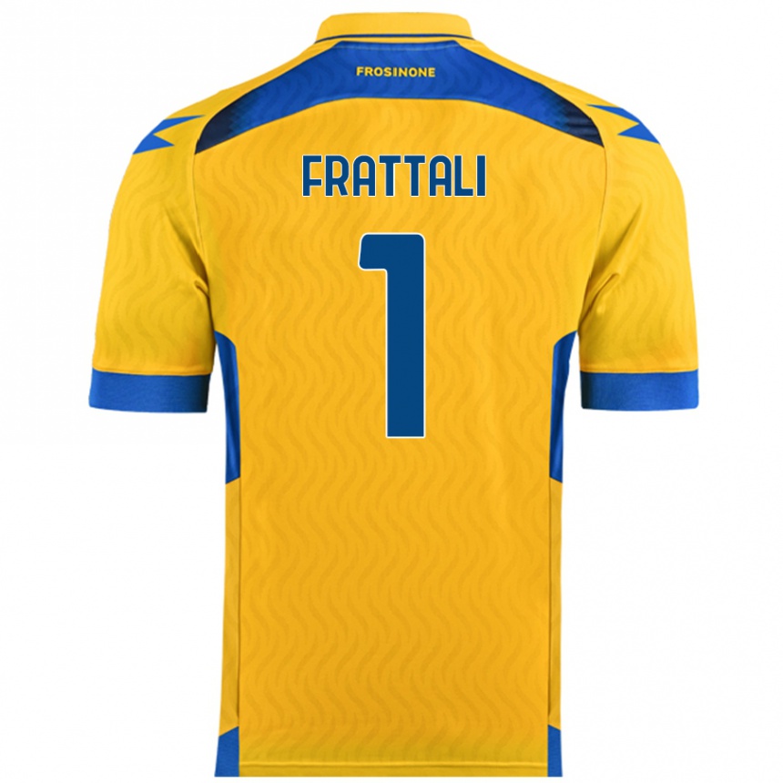 Kids Football Pierluigi Frattali #1 Yellow Home Jersey 2024/25 T-Shirt Australia