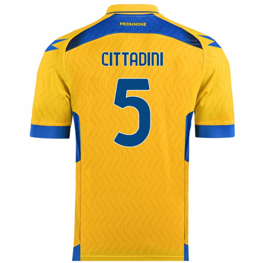 Kids Football Giorgio Cittadini #5 Yellow Home Jersey 2024/25 T-Shirt Australia