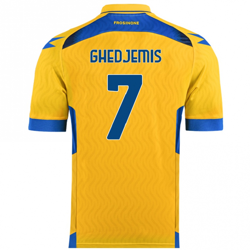 Kids Football Farès Ghedjemis #7 Yellow Home Jersey 2024/25 T-Shirt Australia