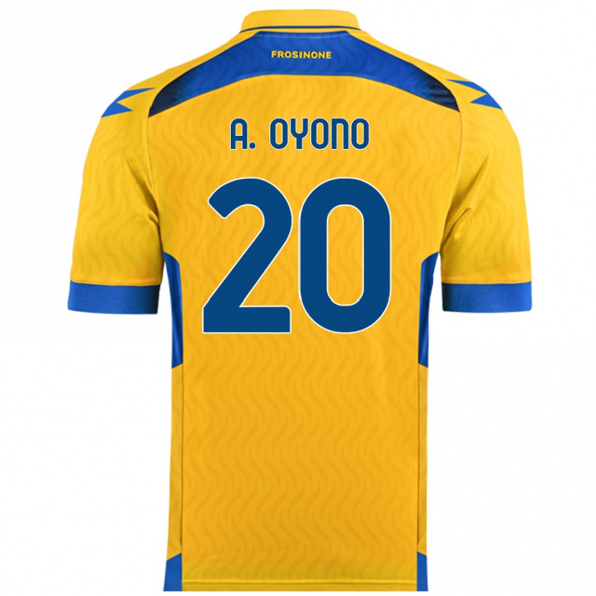 Kids Football Anthony Oyono #20 Yellow Home Jersey 2024/25 T-Shirt Australia