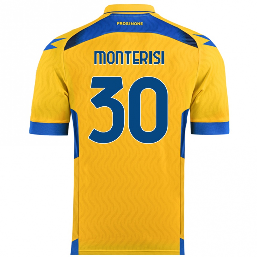 Kids Football Ilario Monterisi #30 Yellow Home Jersey 2024/25 T-Shirt Australia