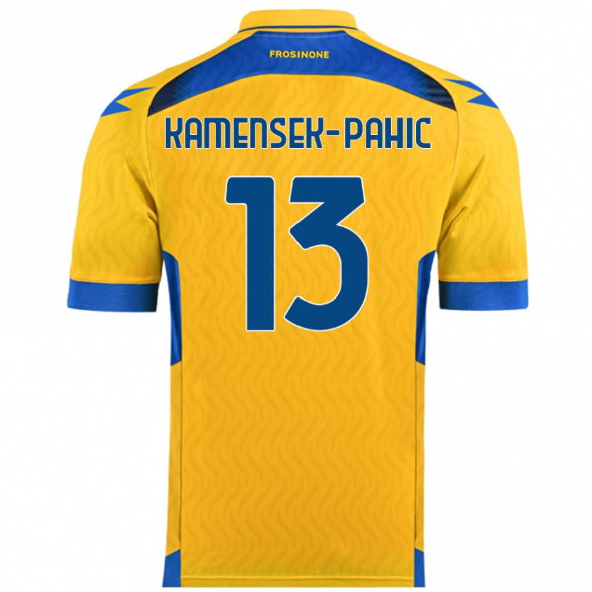 Kids Football Matjaz Kamensek-Pahic #13 Yellow Home Jersey 2024/25 T-Shirt Australia