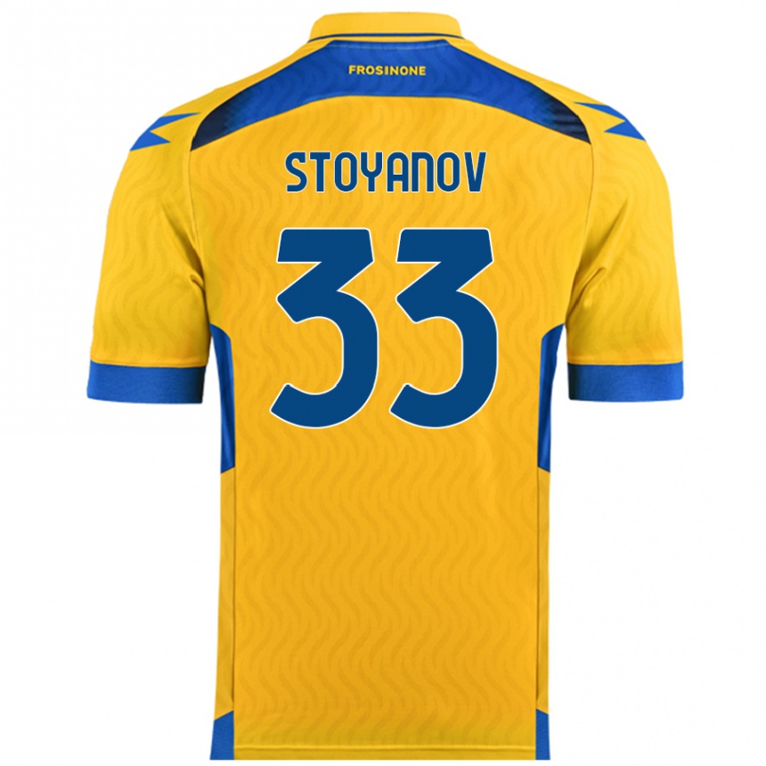 Kids Football Steliyan Stoyanov #33 Yellow Home Jersey 2024/25 T-Shirt Australia