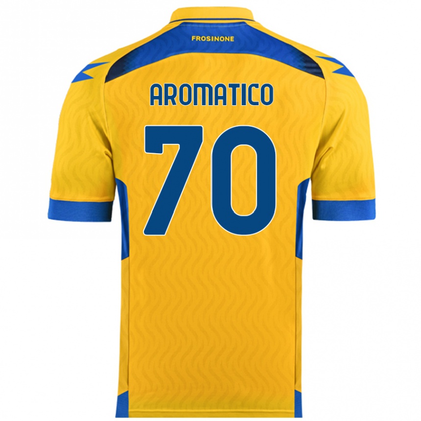 Kids Football Raul Aromatico #70 Yellow Home Jersey 2024/25 T-Shirt Australia