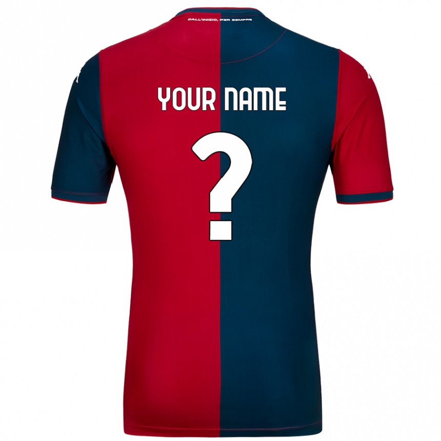 Kids Football Your Name #0 Red Dark Blue Home Jersey 2024/25 T-Shirt Australia