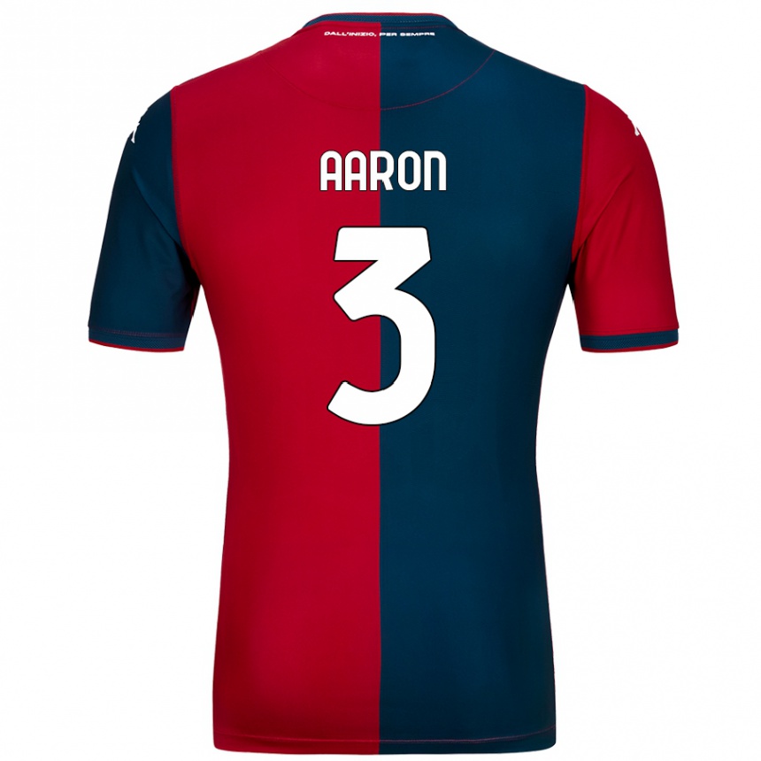 Kids Football Aarón Martín #3 Red Dark Blue Home Jersey 2024/25 T-Shirt Australia