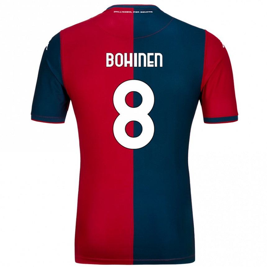 Kids Football Emil Bohinen #8 Red Dark Blue Home Jersey 2024/25 T-Shirt Australia