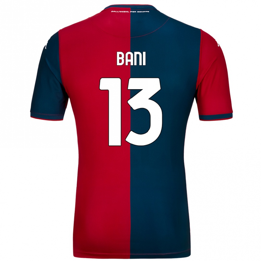 Kids Football Mattia Bani #13 Red Dark Blue Home Jersey 2024/25 T-Shirt Australia