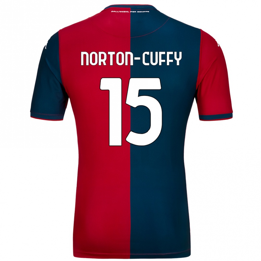 Kids Football Brooke Norton-Cuffy #15 Red Dark Blue Home Jersey 2024/25 T-Shirt Australia