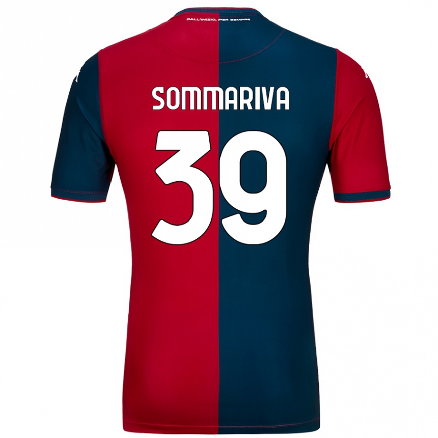 Kids Football Daniele Sommariva #39 Red Dark Blue Home Jersey 2024/25 T-Shirt Australia