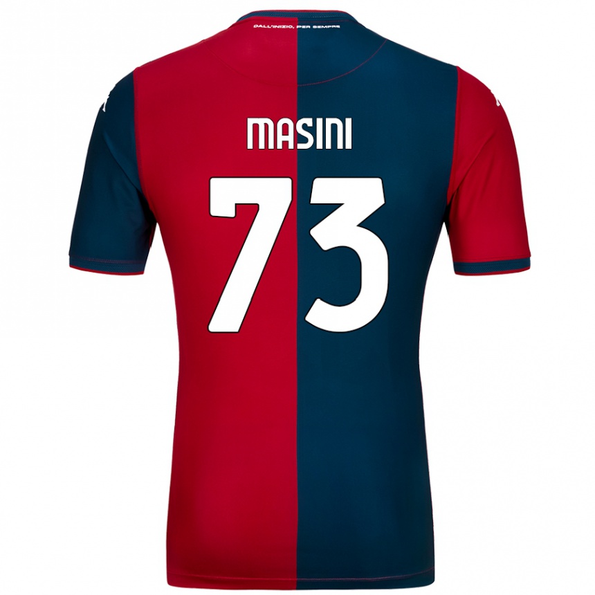 Kids Football Patrizio Masini #73 Red Dark Blue Home Jersey 2024/25 T-Shirt Australia