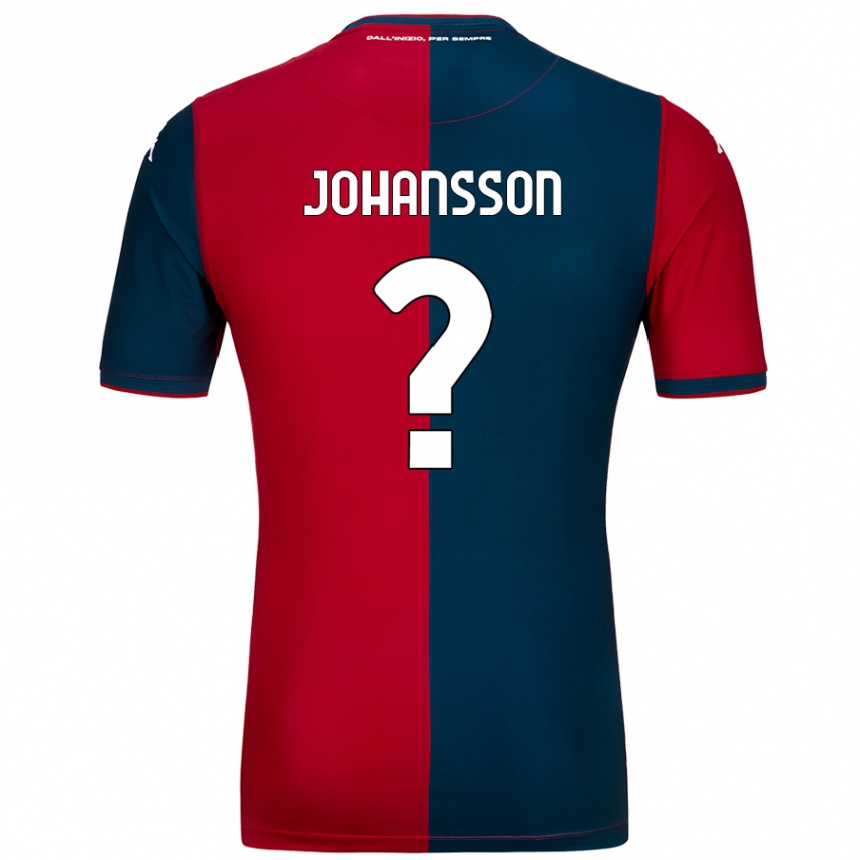 Kids Football Vincent Johansson #0 Red Dark Blue Home Jersey 2024/25 T-Shirt Australia