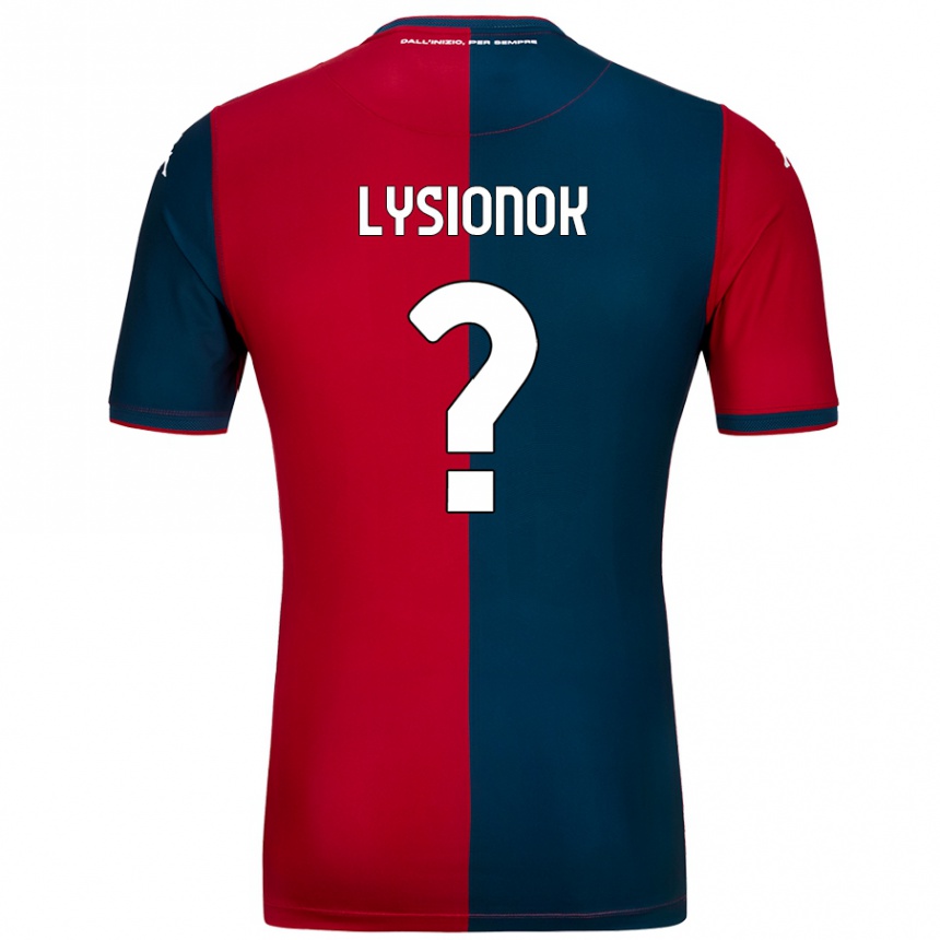 Kids Football Ernestas Lysionok #0 Red Dark Blue Home Jersey 2024/25 T-Shirt Australia