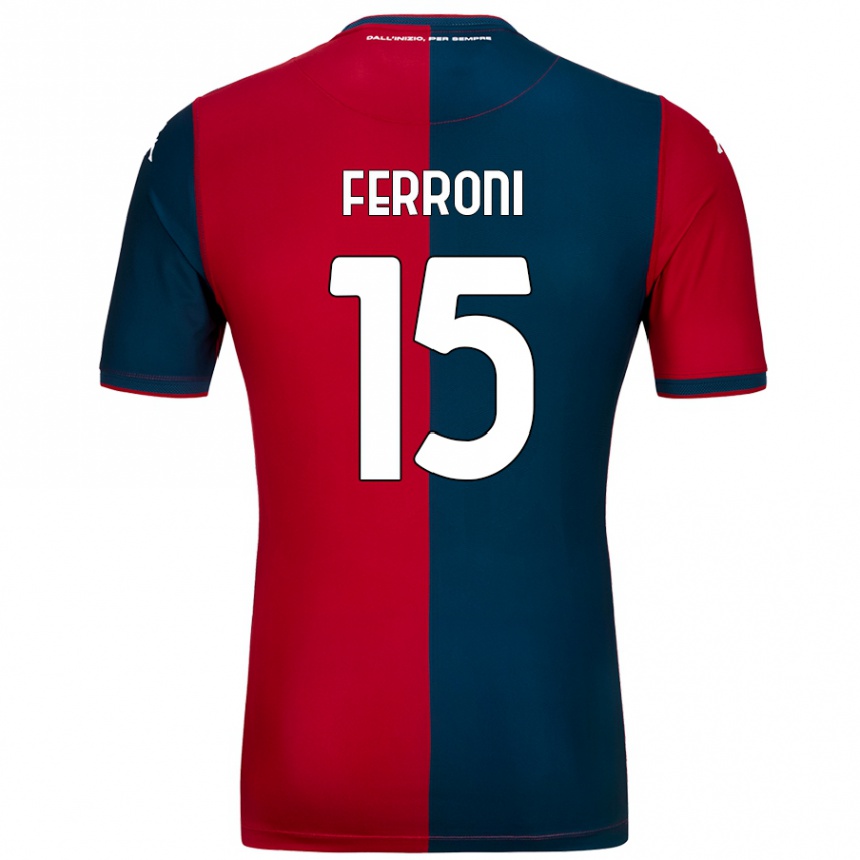 Kids Football Leonardo Ferroni #15 Red Dark Blue Home Jersey 2024/25 T-Shirt Australia