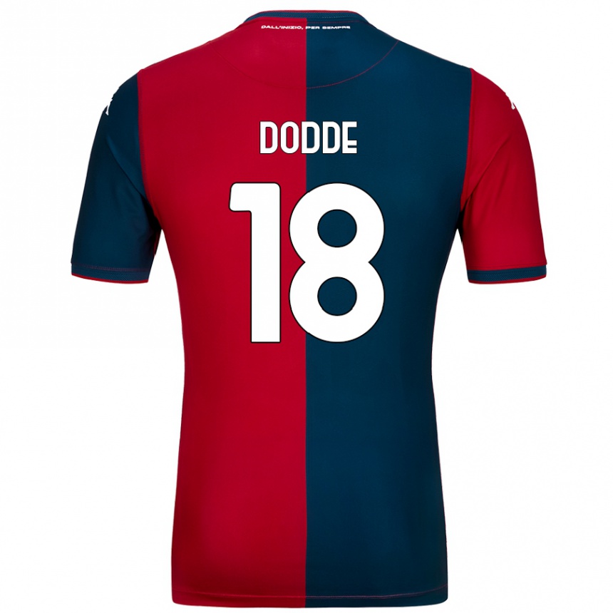 Kids Football Filippo Dodde #18 Red Dark Blue Home Jersey 2024/25 T-Shirt Australia