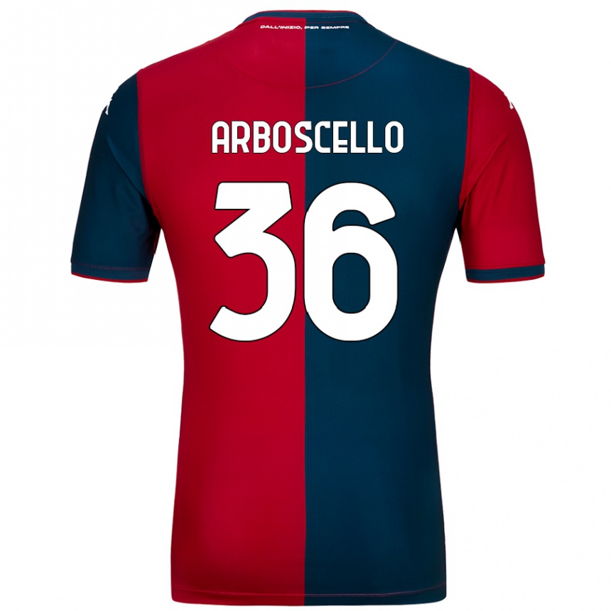 Kids Football Riccardo Arboscello #36 Red Dark Blue Home Jersey 2024/25 T-Shirt Australia