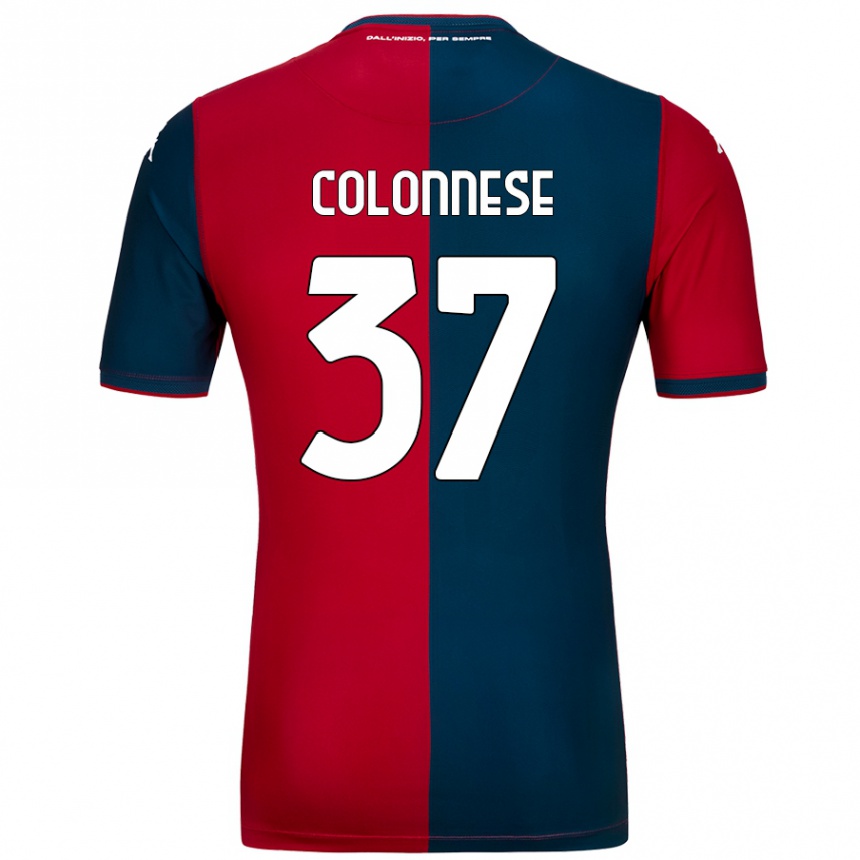 Kids Football Lorenzo Colonnese #37 Red Dark Blue Home Jersey 2024/25 T-Shirt Australia