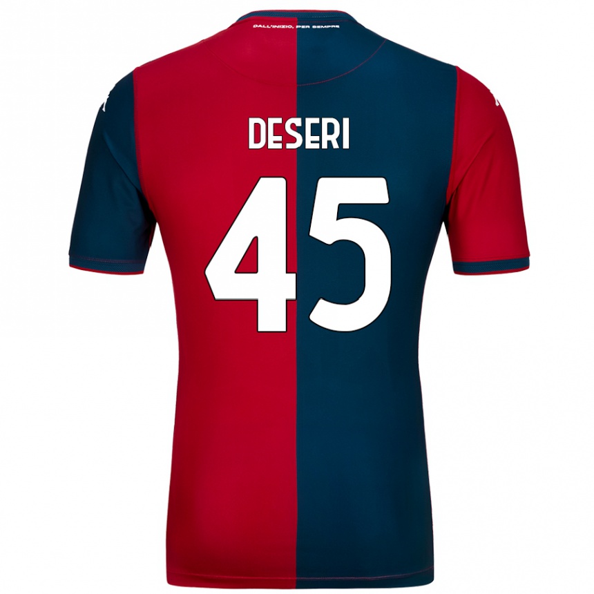 Kids Football Gracien Deseri #45 Red Dark Blue Home Jersey 2024/25 T-Shirt Australia