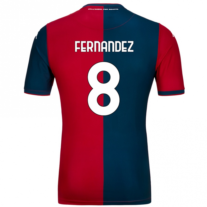 Kids Football Maria Fernandez #8 Red Dark Blue Home Jersey 2024/25 T-Shirt Australia