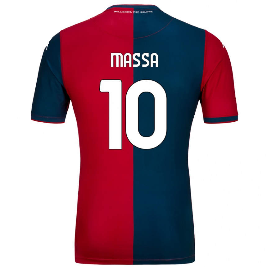 Kids Football Alessandra Massa #10 Red Dark Blue Home Jersey 2024/25 T-Shirt Australia