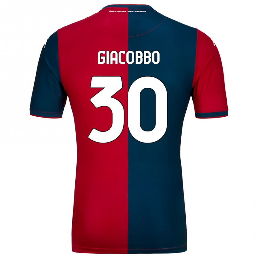 Kids Football Giulia Giacobbo #30 Red Dark Blue Home Jersey 2024/25 T-Shirt Australia