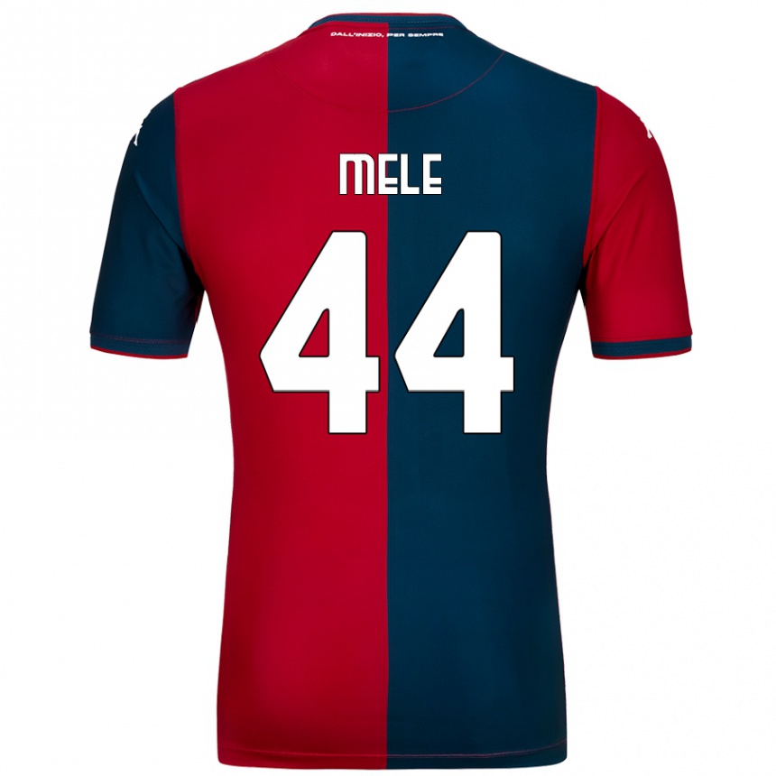 Kids Football Chiara Mele #44 Red Dark Blue Home Jersey 2024/25 T-Shirt Australia