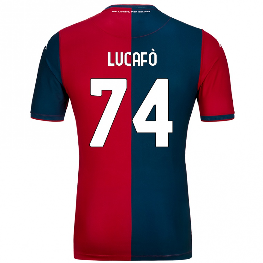 Kids Football Sara Lucafò #74 Red Dark Blue Home Jersey 2024/25 T-Shirt Australia