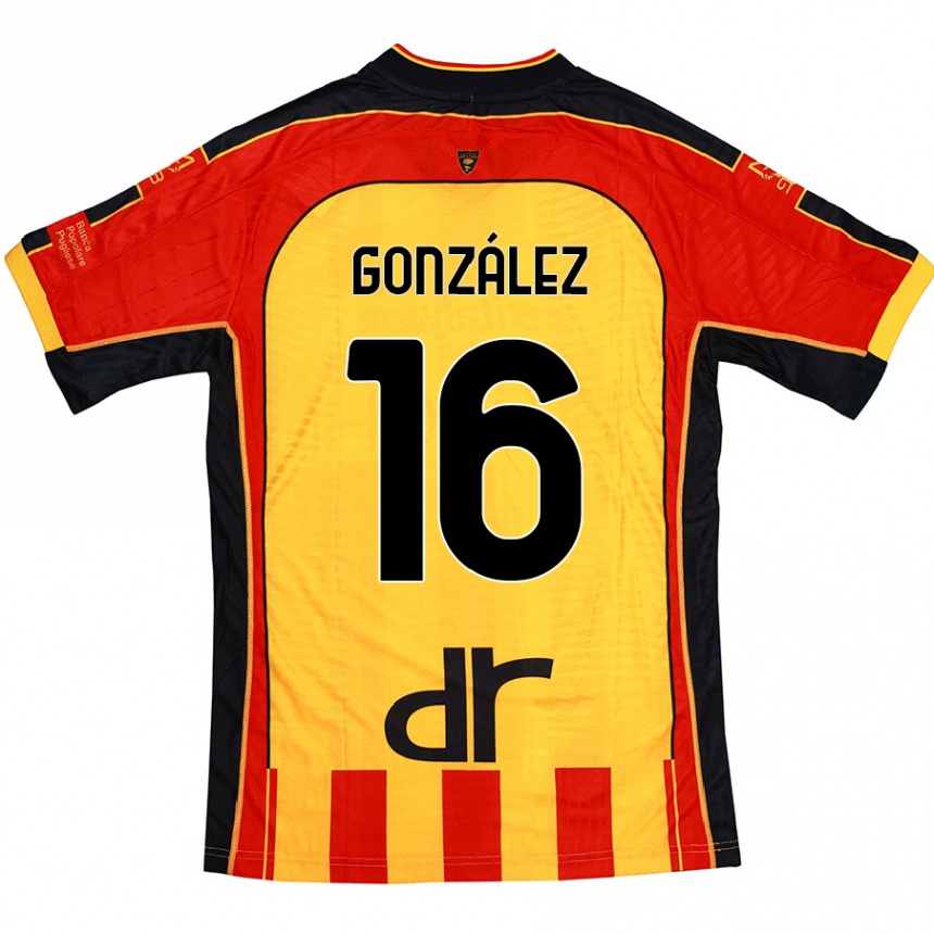 Kids Football Joan González #16 Yellow Red Home Jersey 2024/25 T-Shirt Australia